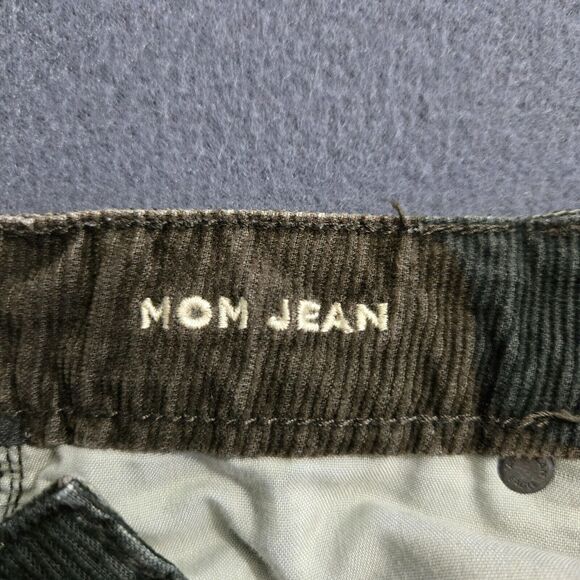 American Eagle Women 2 Regular Mid Rise Camo Corduroy Mom Jeans Super Stretch - Picture 8 of 16